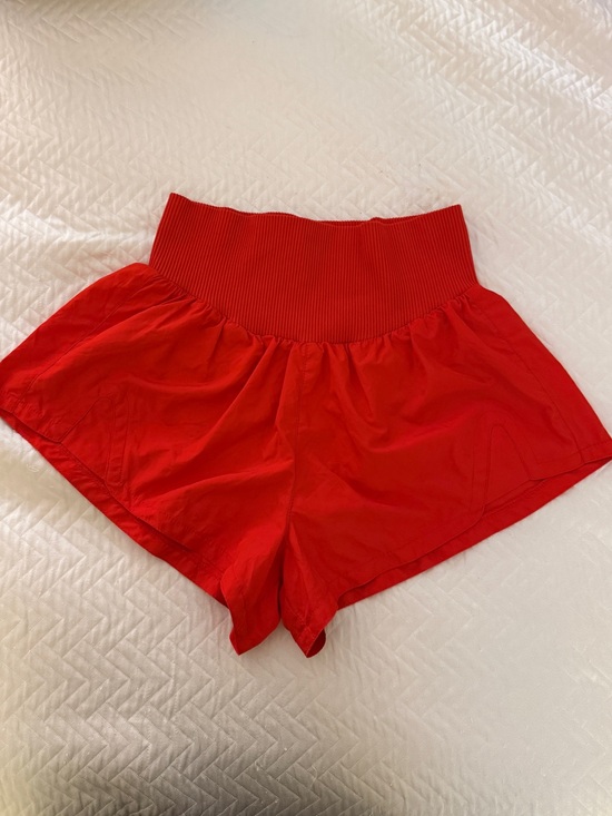 FP Movement by Free People Pants - FP Movement by Free People High-Waist Red Athletic Shorts